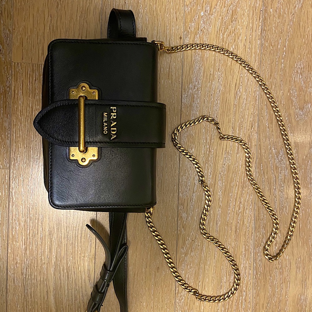 Prada Cahier Belt Bag with Chain